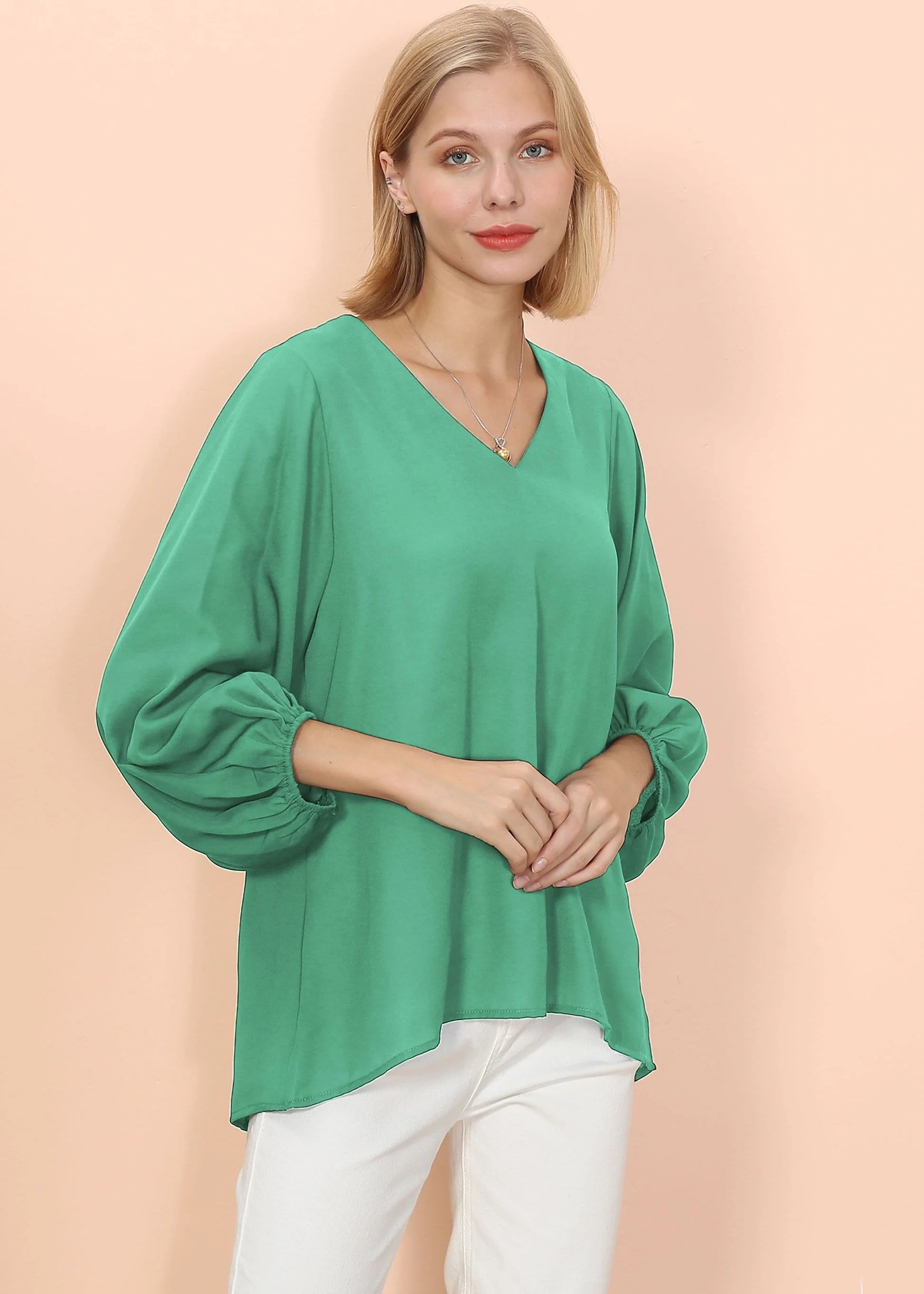 Love Lantern Sleeve V Neck Top - Image 9
