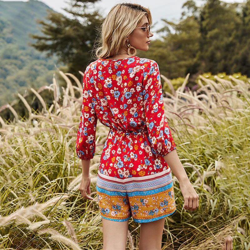 Love Red Boho Romper - Image 4