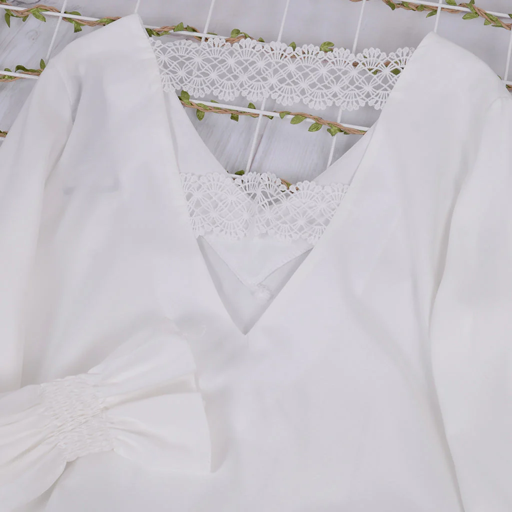 Low Back Lace Trim Blouse - Image 20