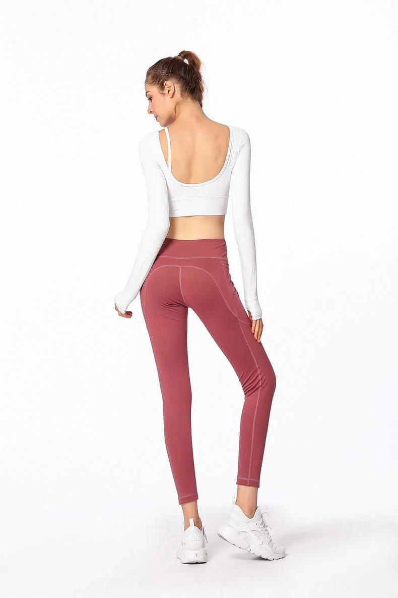 Low-Scoop Back Long Sleeved Cropped Shirt - Image 8
