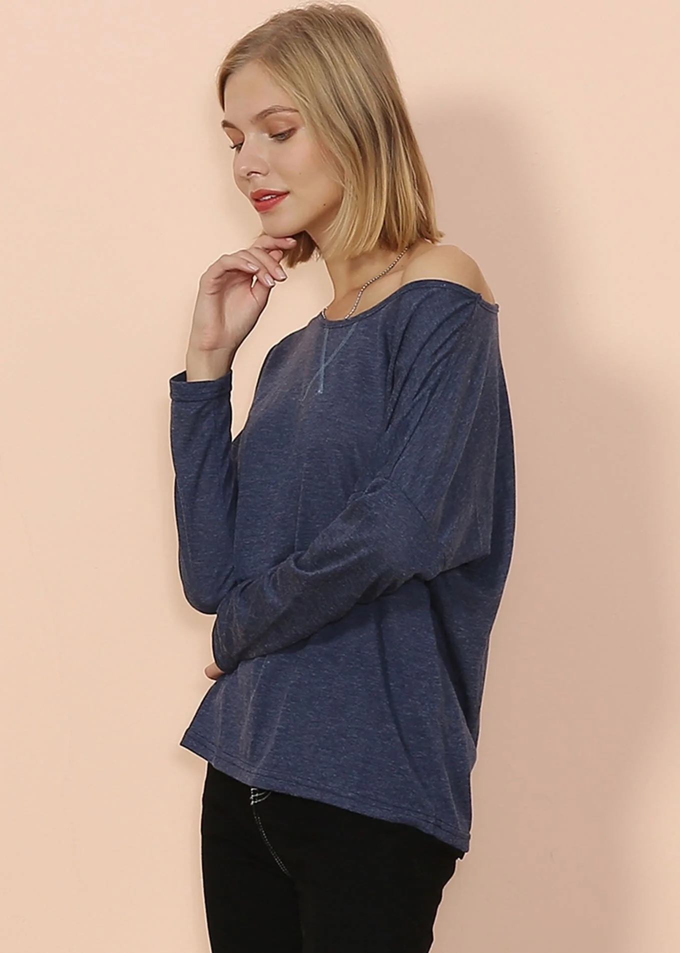 Lux Boatneck Long Sleeve Top - Image 12