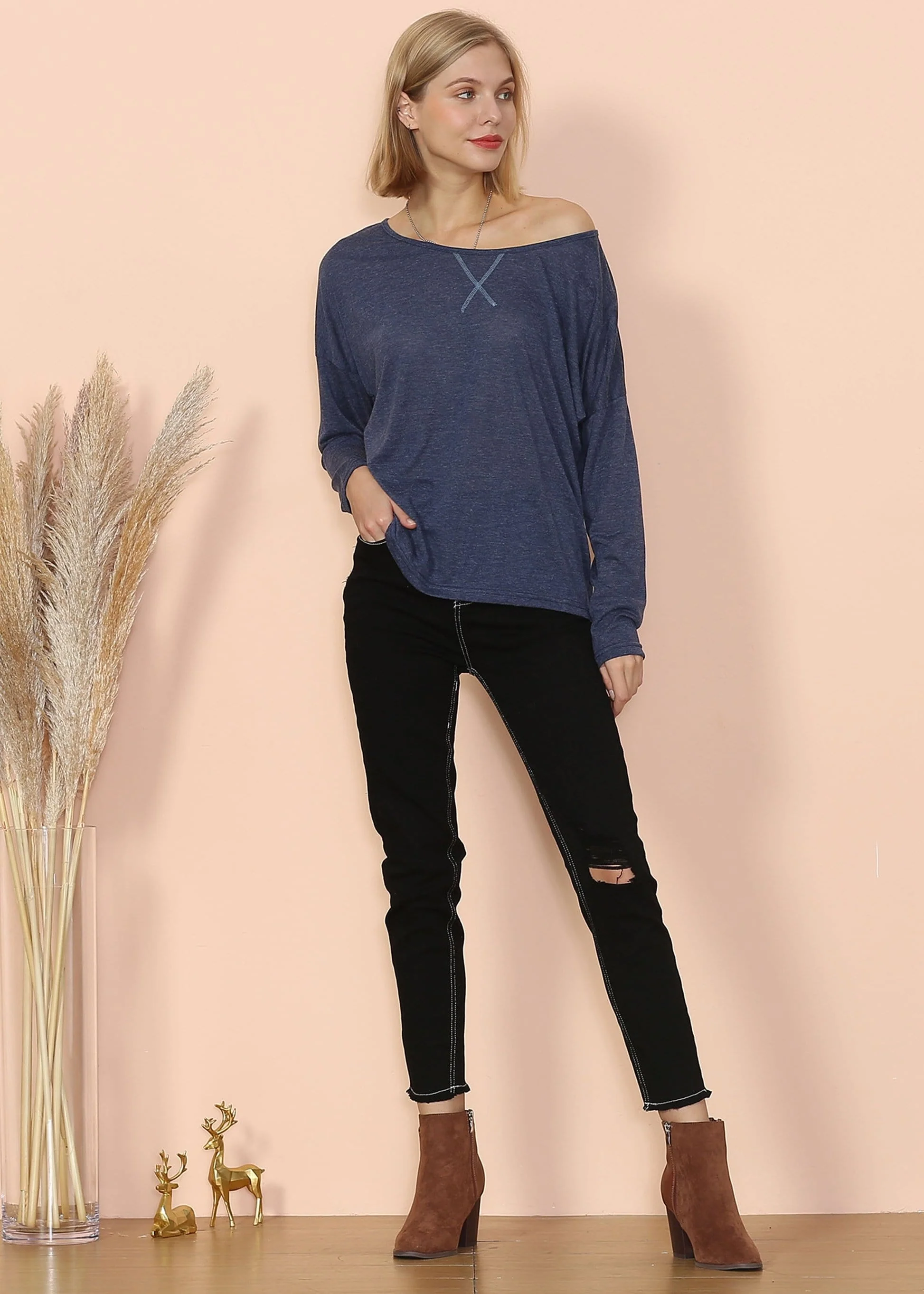 Lux Boatneck Long Sleeve Top - Image 16
