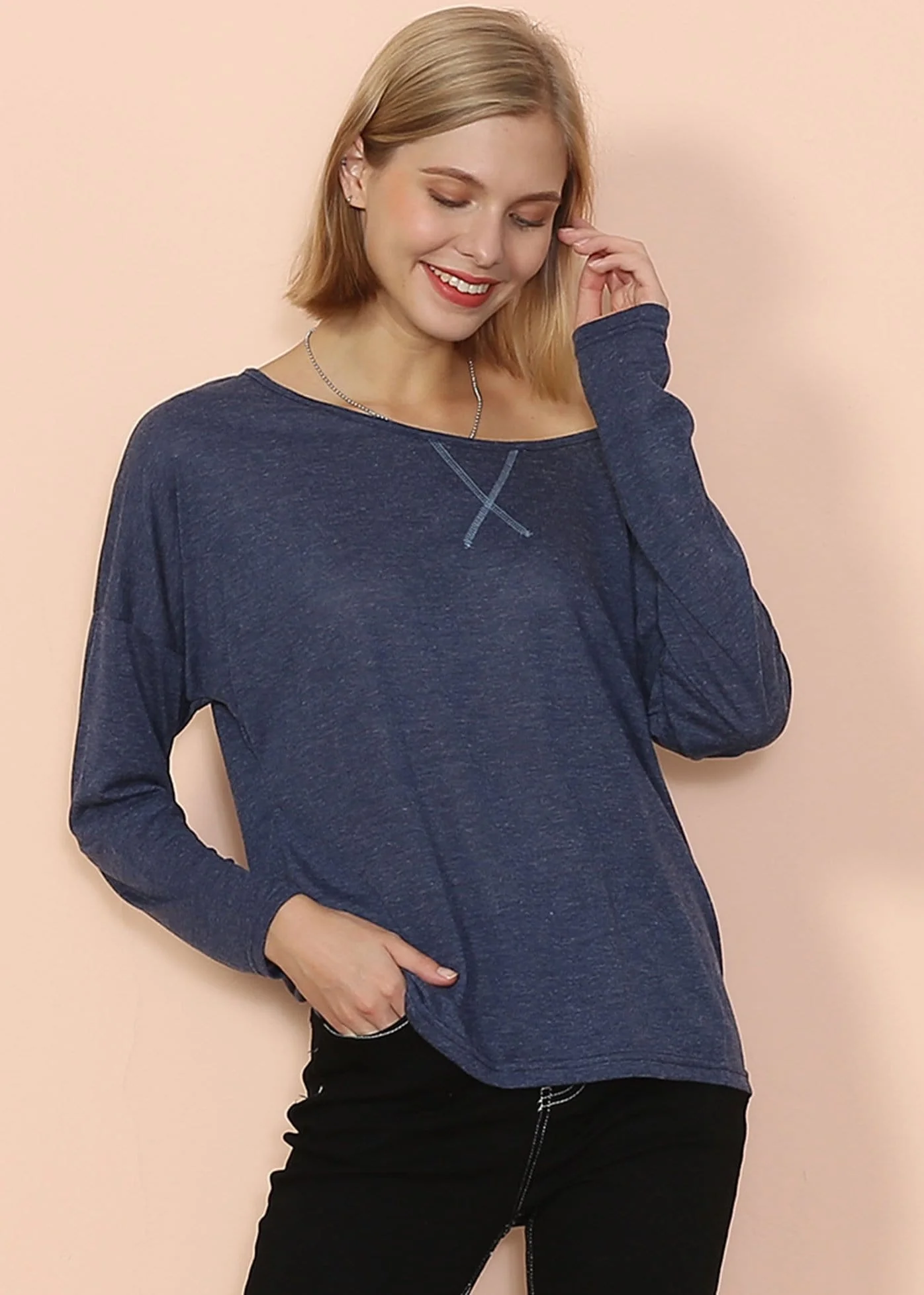 Lux Boatneck Long Sleeve Top - Image 17