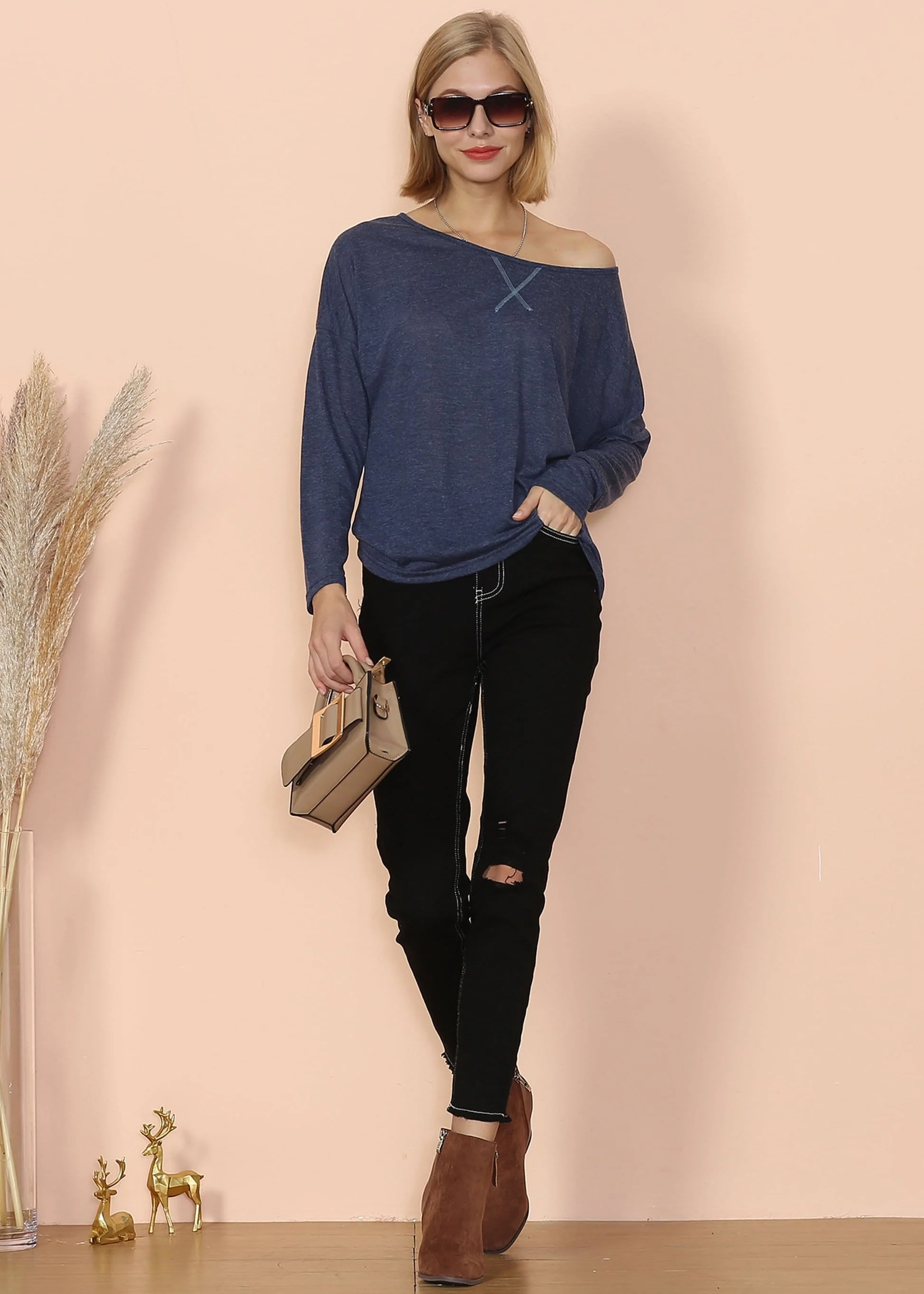 Lux Boatneck Long Sleeve Top - Image 19