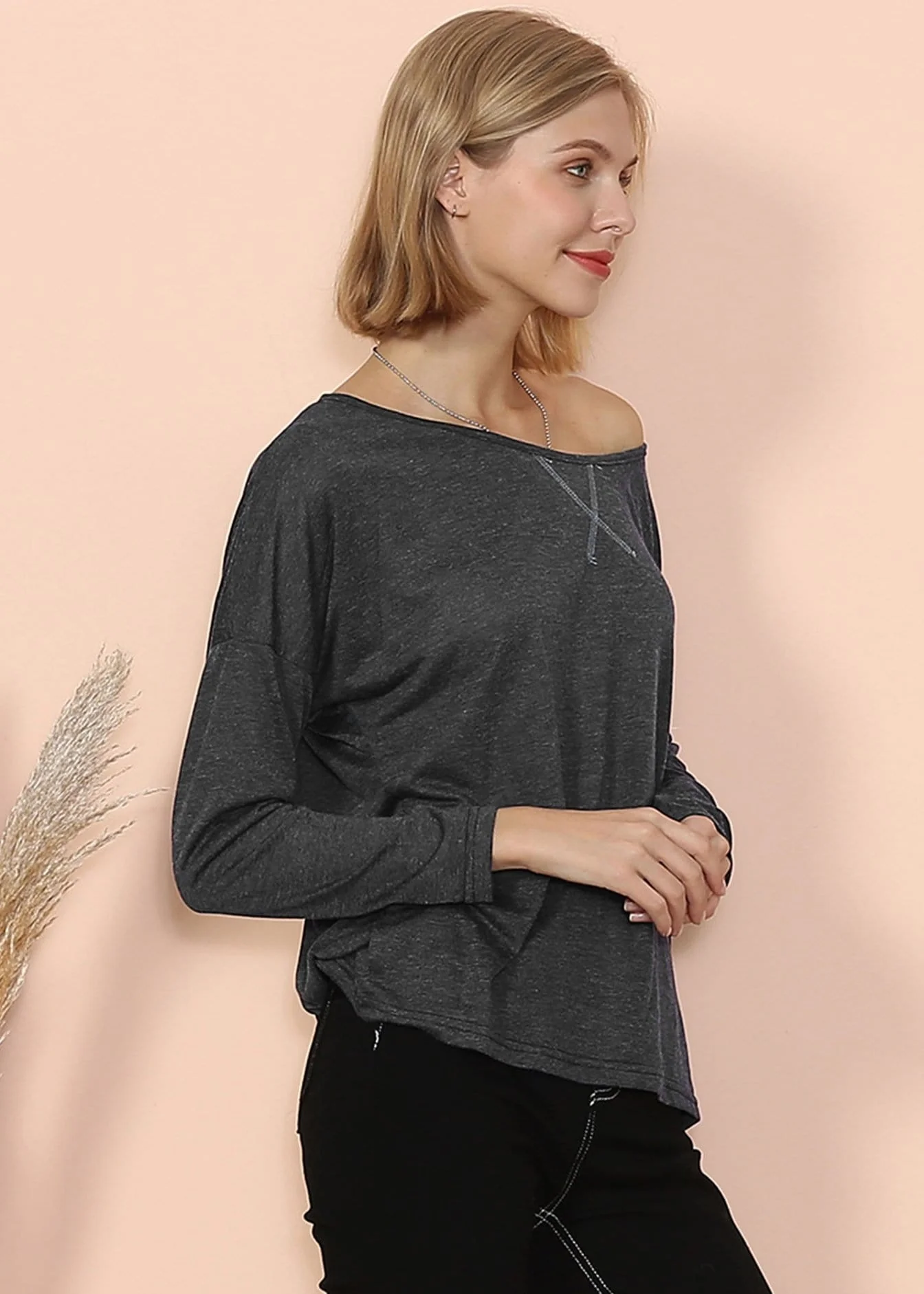 Lux Boatneck Long Sleeve Top - Image 4