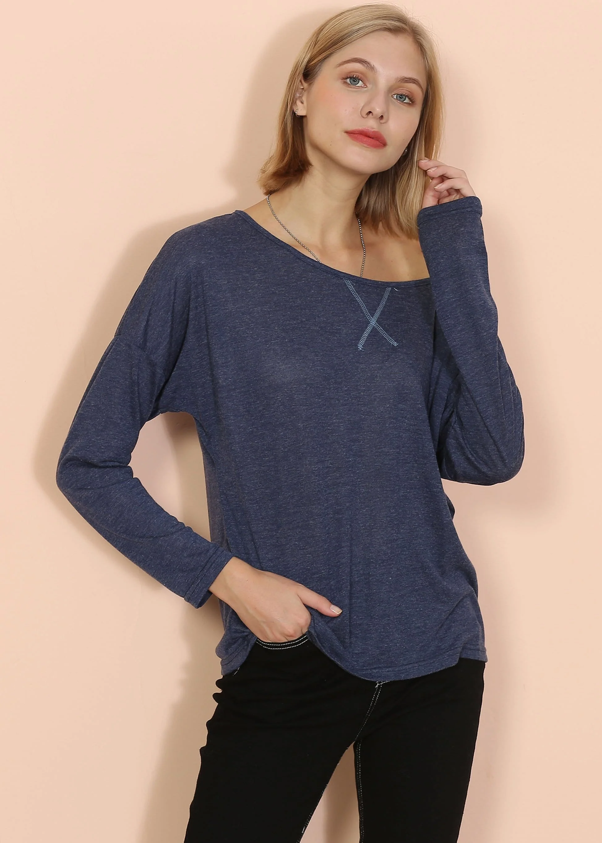 Lux Boatneck Long Sleeve Top - Image 8