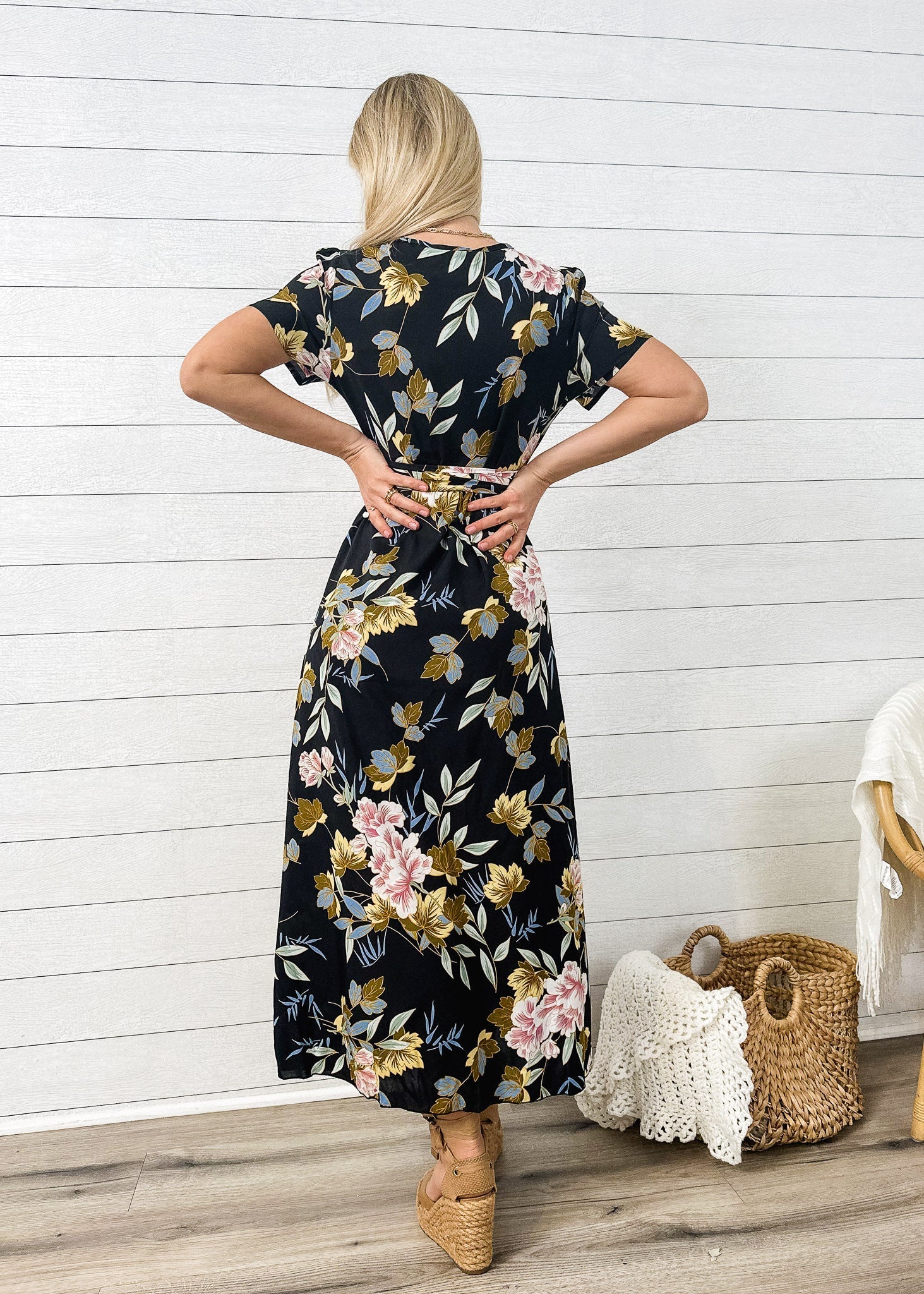 Lux Wrap Floral Print Dress - Image 11