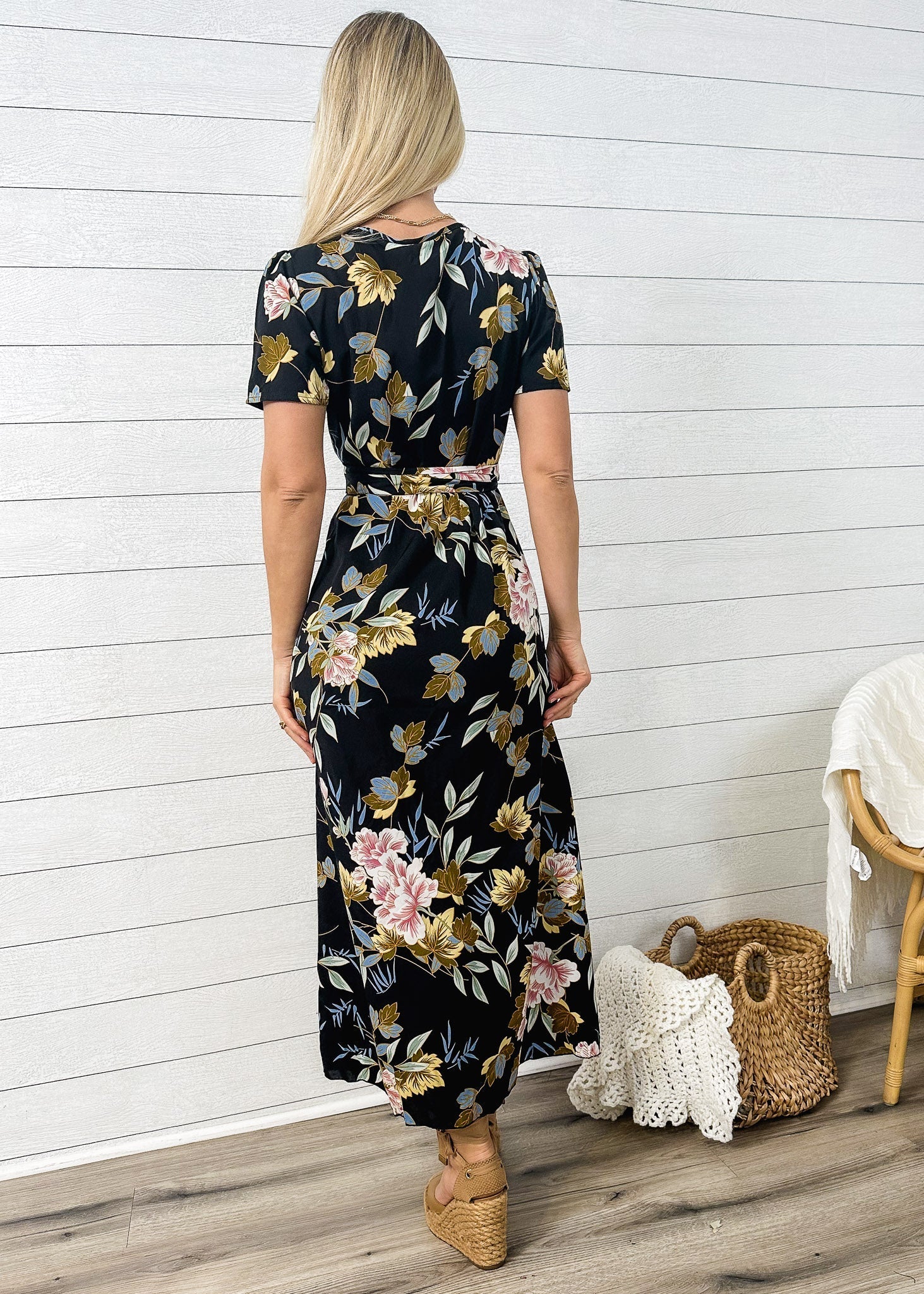 Lux Wrap Floral Print Dress - Image 13