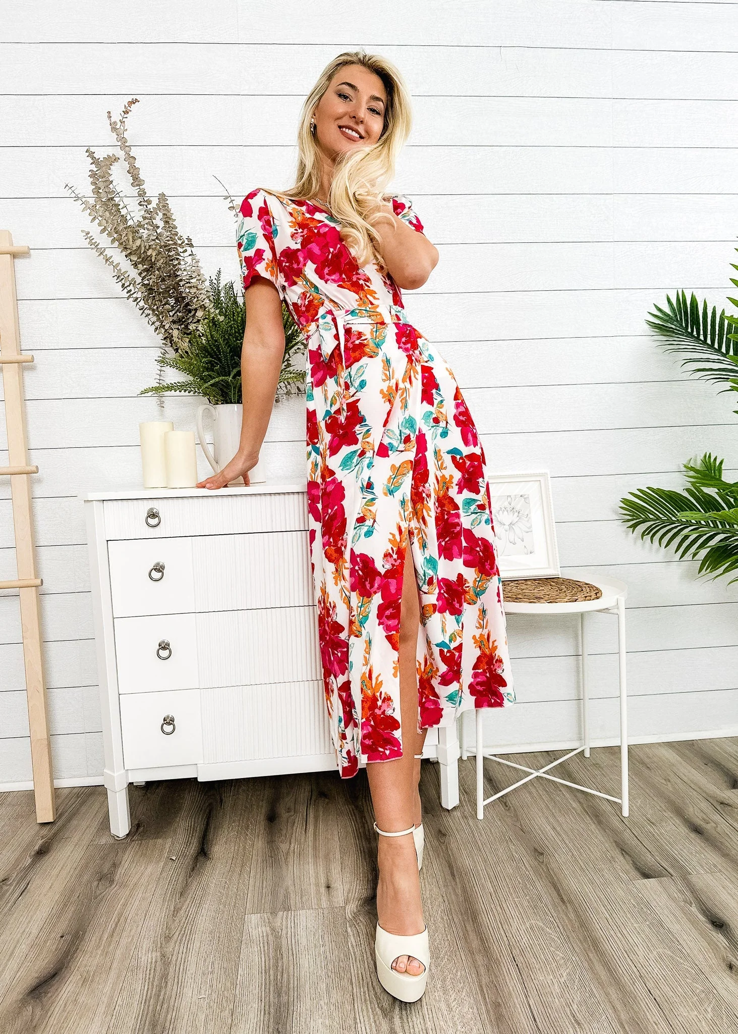 Lux Wrap Floral Print Dress - Image 17