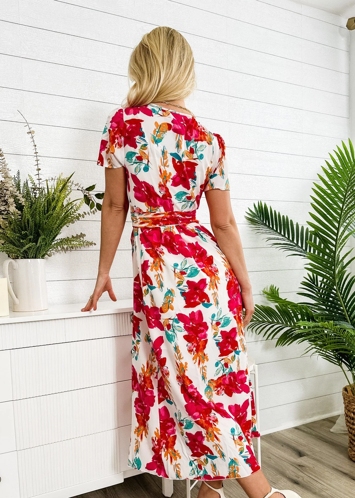 Lux Wrap Floral Print Dress - Image 20