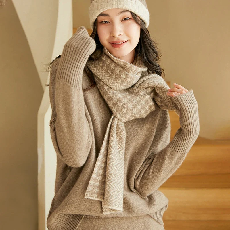 Luxurious 100% Cashmere Knit Winter Scarf - Image 5