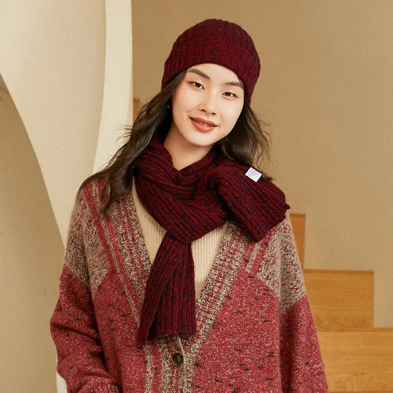 Luxurious 100% Cashmere Knit Winter Scarf for Women - Image 2