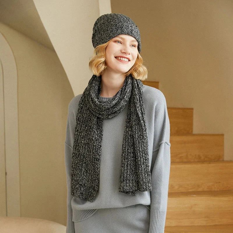 Luxurious 100% Cashmere Knit Winter Scarf for Women - Image 3