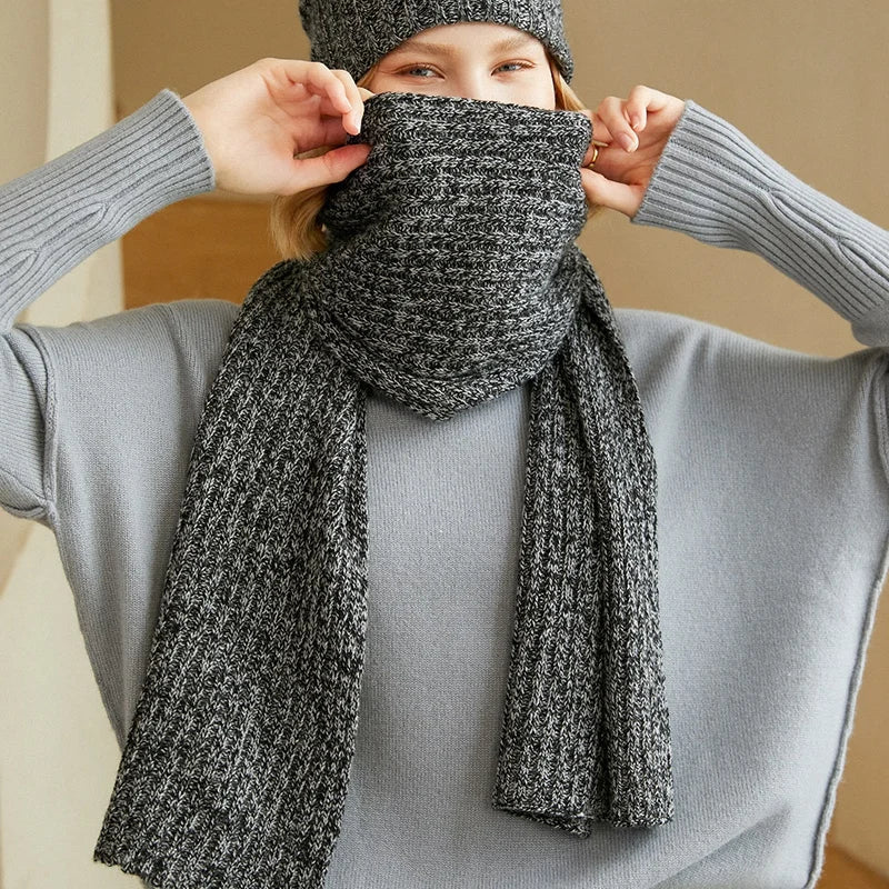 Luxurious 100% Cashmere Knit Winter Scarf for Women - Image 4