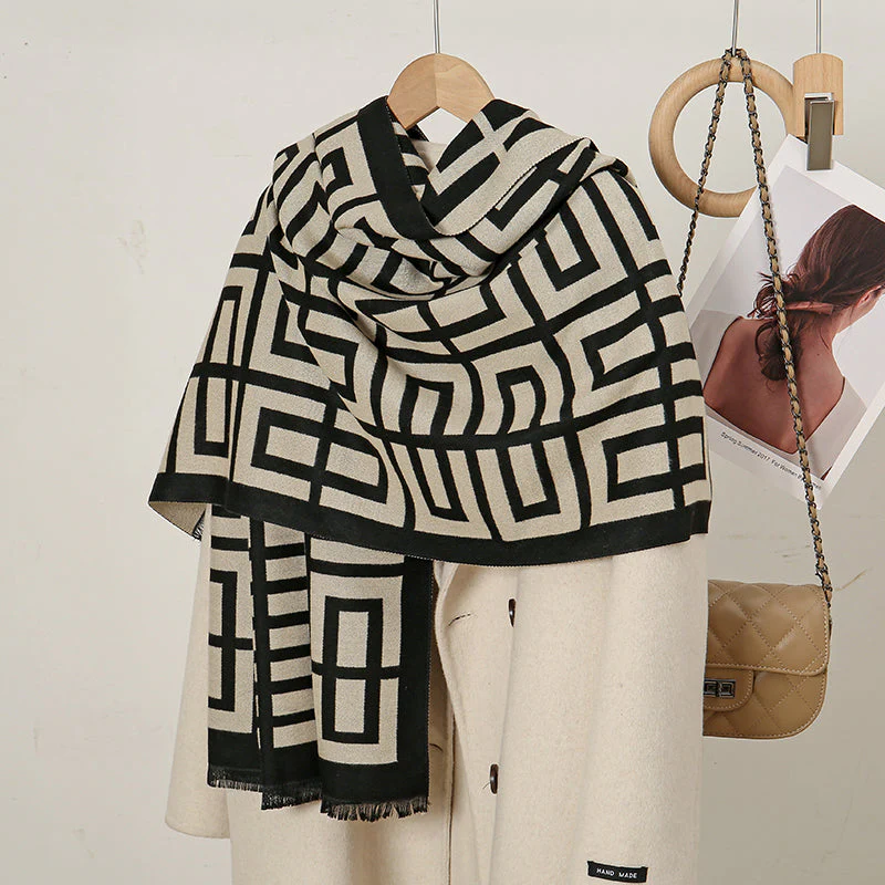 Luxurious Cashmere Floral Scarf - Image 14