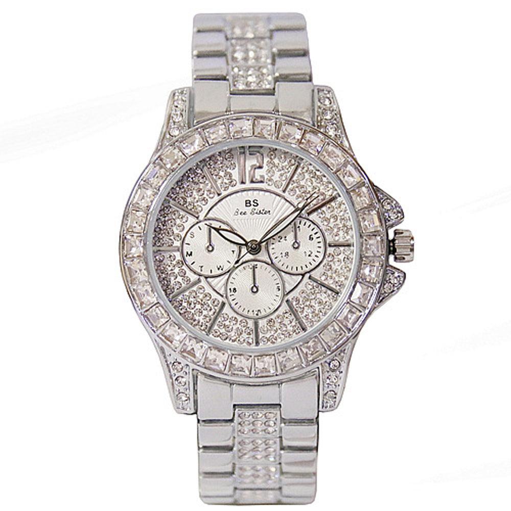 Luxury Full Diamond Steel Band Ladies Quartz Watch - Image 6