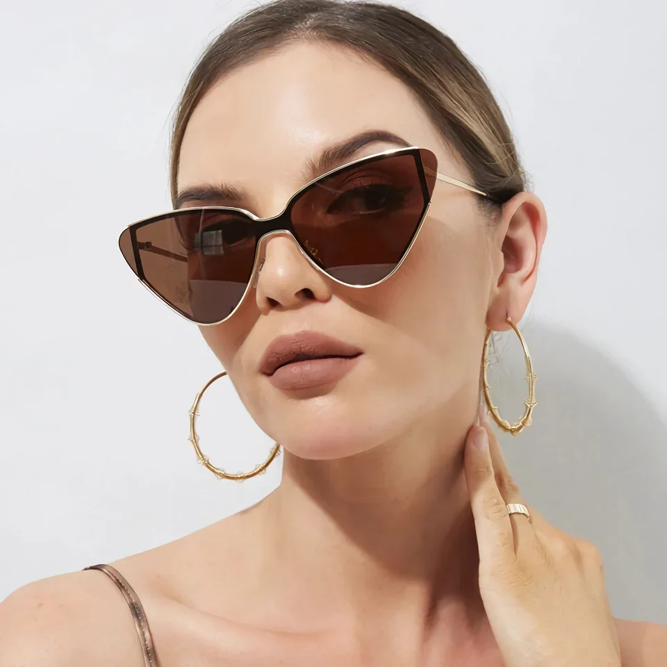 Luxury Metal Punk Cat Eye Sunglasses - Image 4