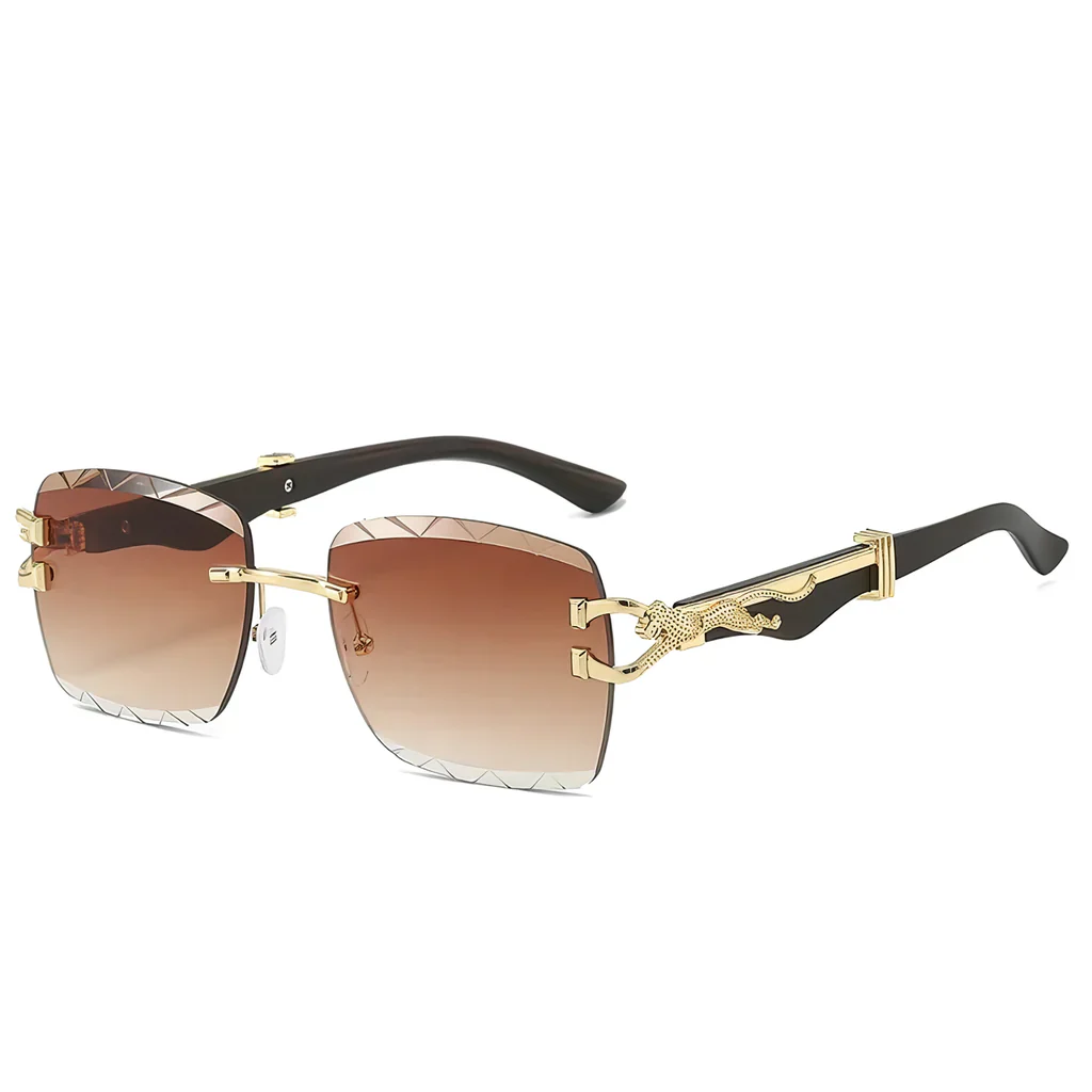 Luxury Rectangle Sunglasses with Gradient Lenses - Image 10