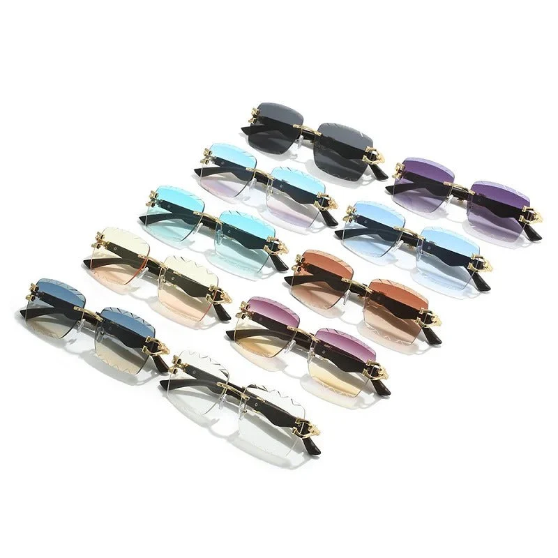 Luxury Rectangle Sunglasses with Gradient Lenses - Image 14