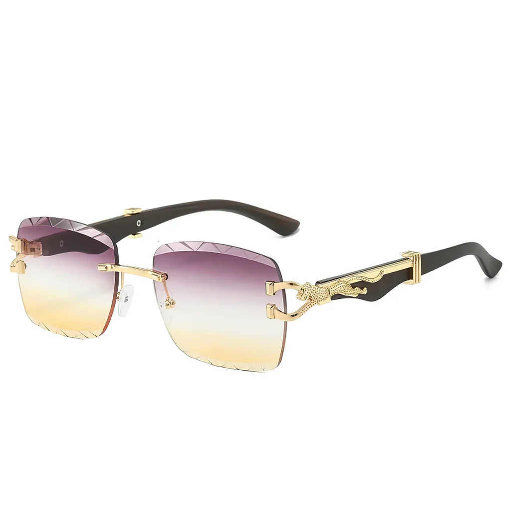 Luxury Rectangle Sunglasses with Gradient Lenses - Image 6
