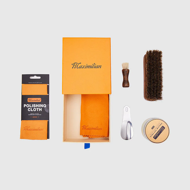 Luxury shoe shine set Leather shoe care set