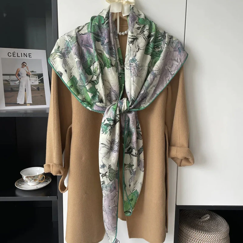 Luxury Silk Cashmere Scarf - Image 3
