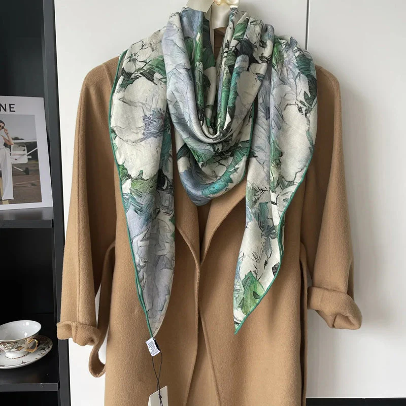 Luxury Silk Cashmere Scarf - Image 4