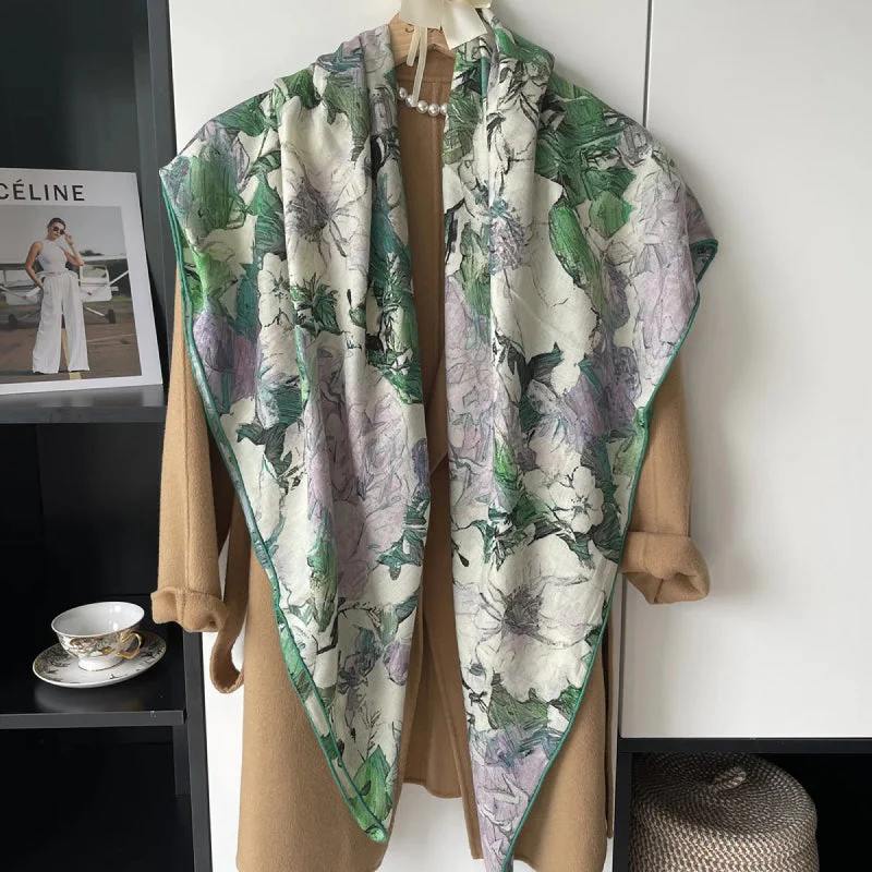 Luxury Silk Cashmere Scarf - Image 5
