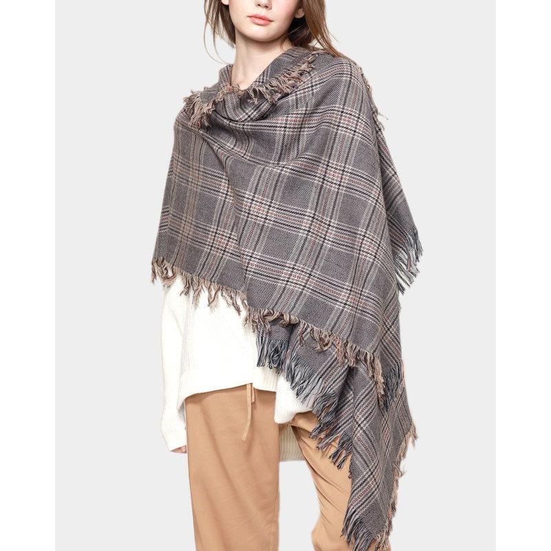 Luxury Wool Plaid Scarf for Women - Image 6