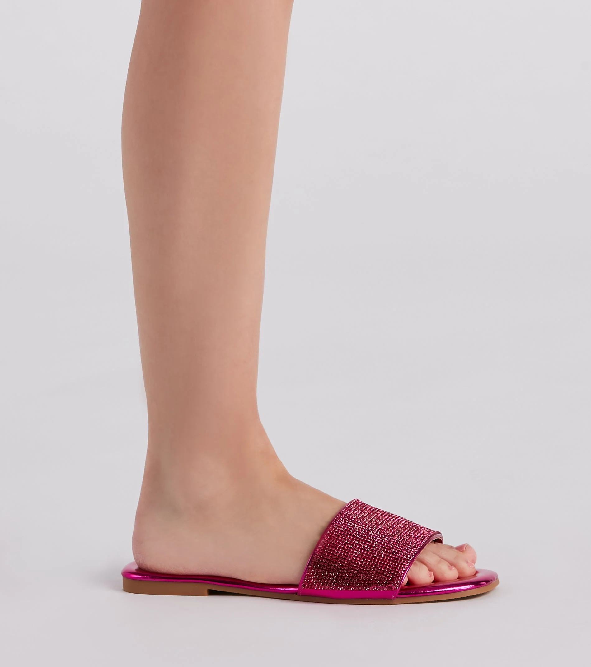 Magic In Metallic Rhinestone Sandals - Image 3
