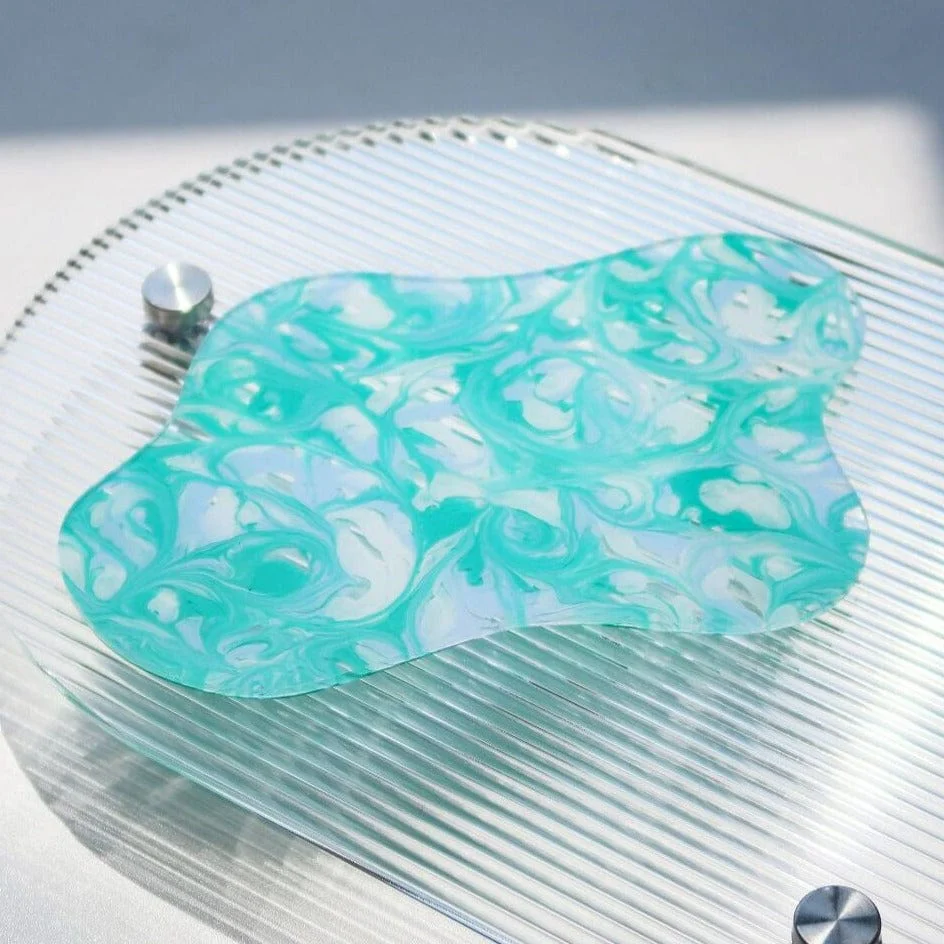 Marbleized Confetti Acrylic Coaster - Image 2