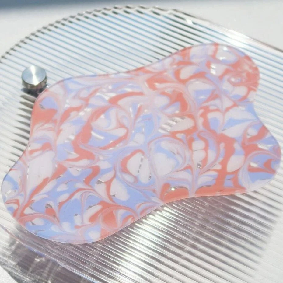 Marbleized Confetti Acrylic Coaster - Image 3