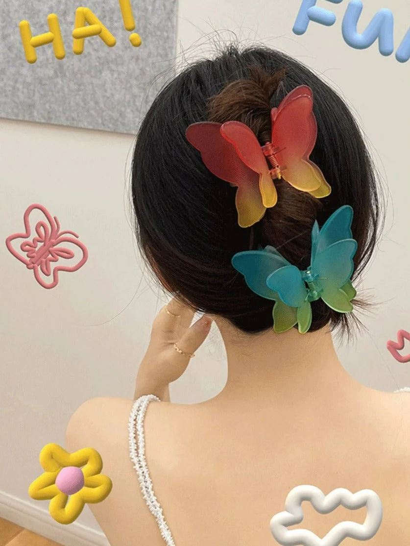 Matte Gradient Butterfly Hair Clip - Image 8