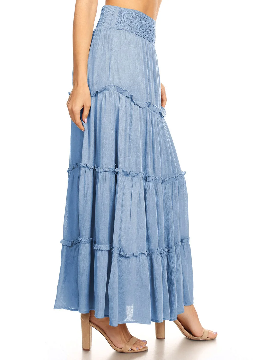 Maxi Bohemian Layered Skirt - Image 11