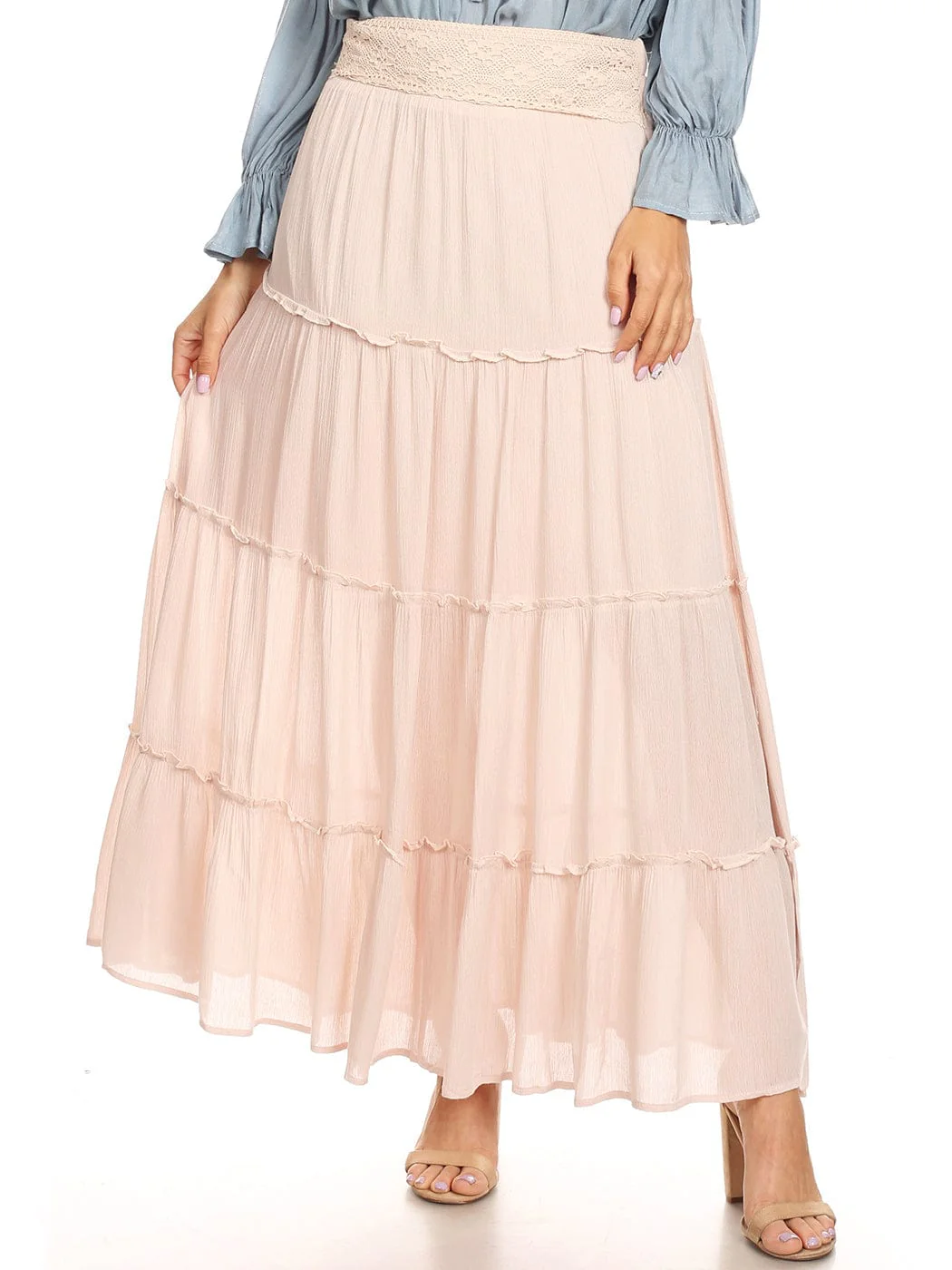 Maxi Bohemian Layered Skirt - Image 15