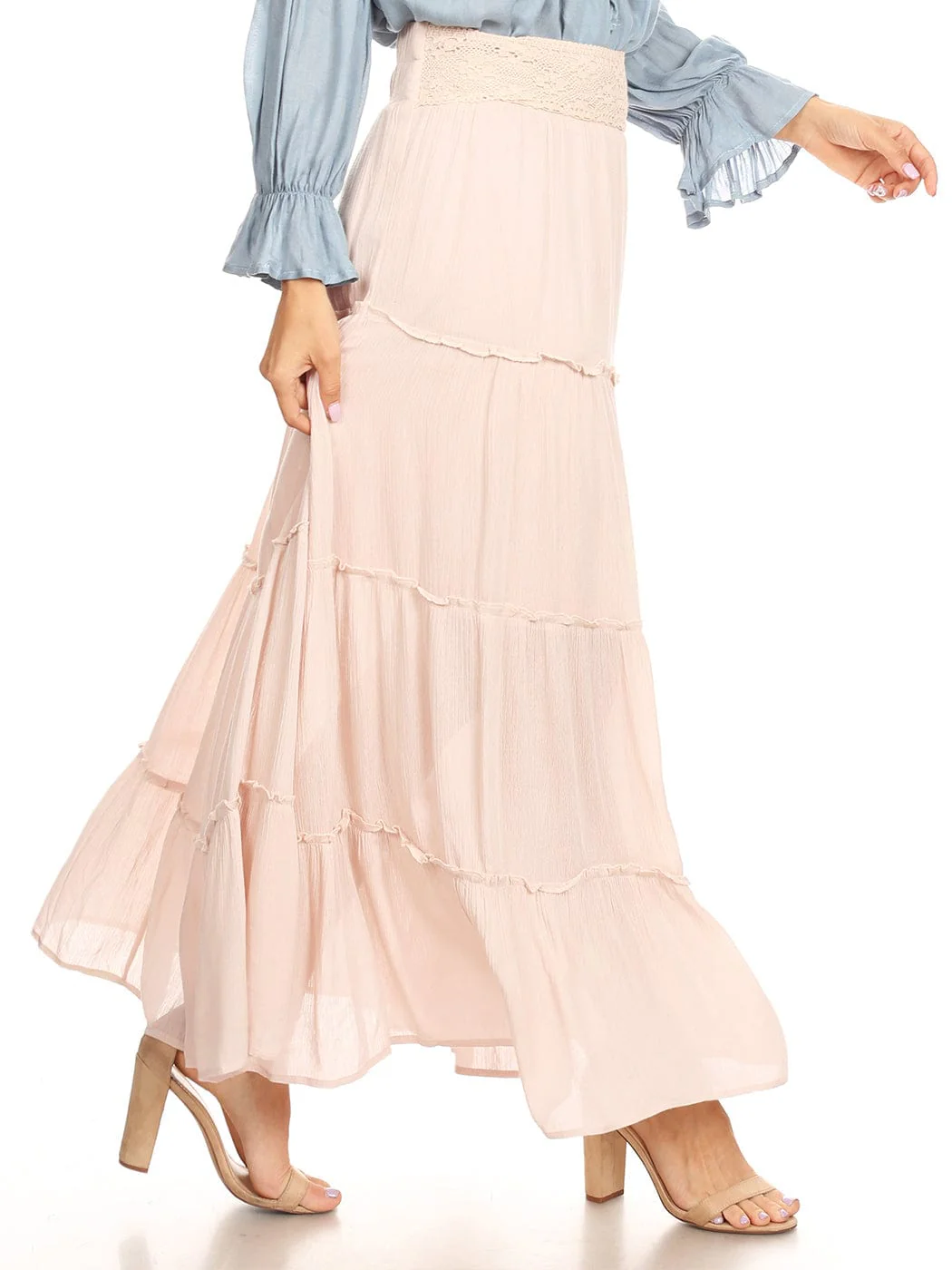 Maxi Bohemian Layered Skirt - Image 17