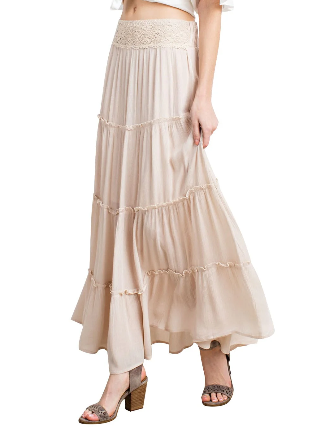 Maxi Bohemian Layered Skirt - Image 18