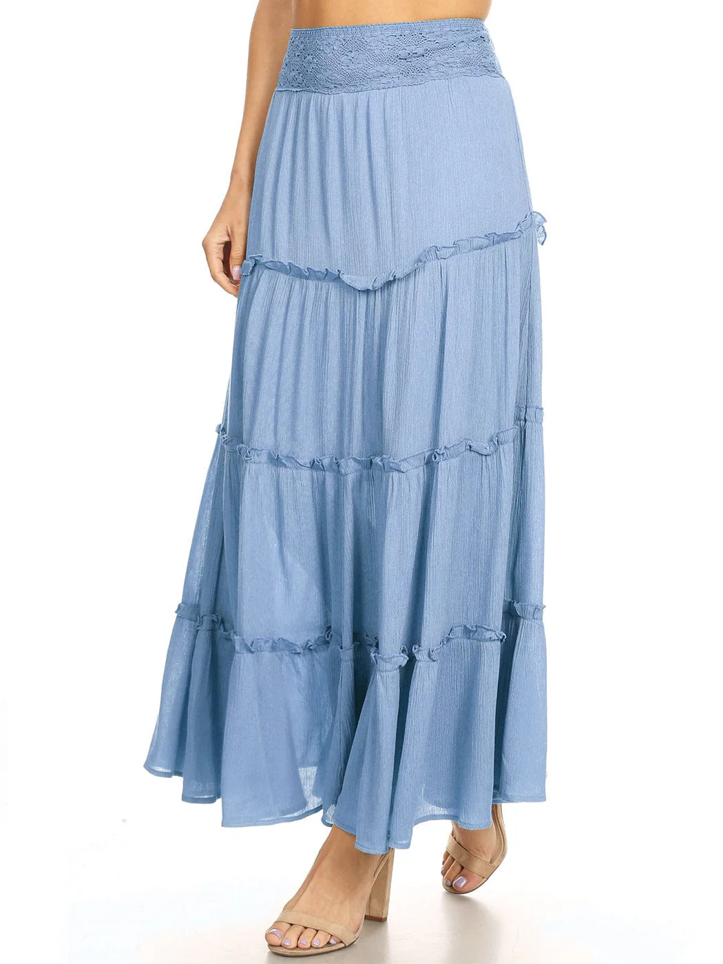 Maxi Bohemian Layered Skirt - Image 22