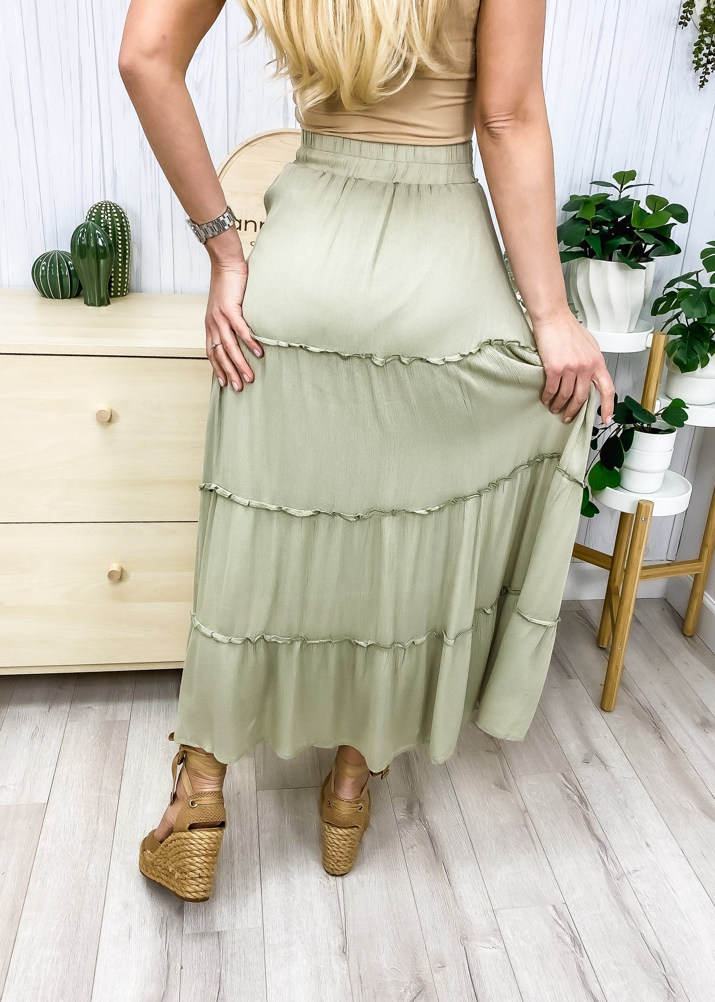 Maxi Bohemian Layered Skirt - Image 4