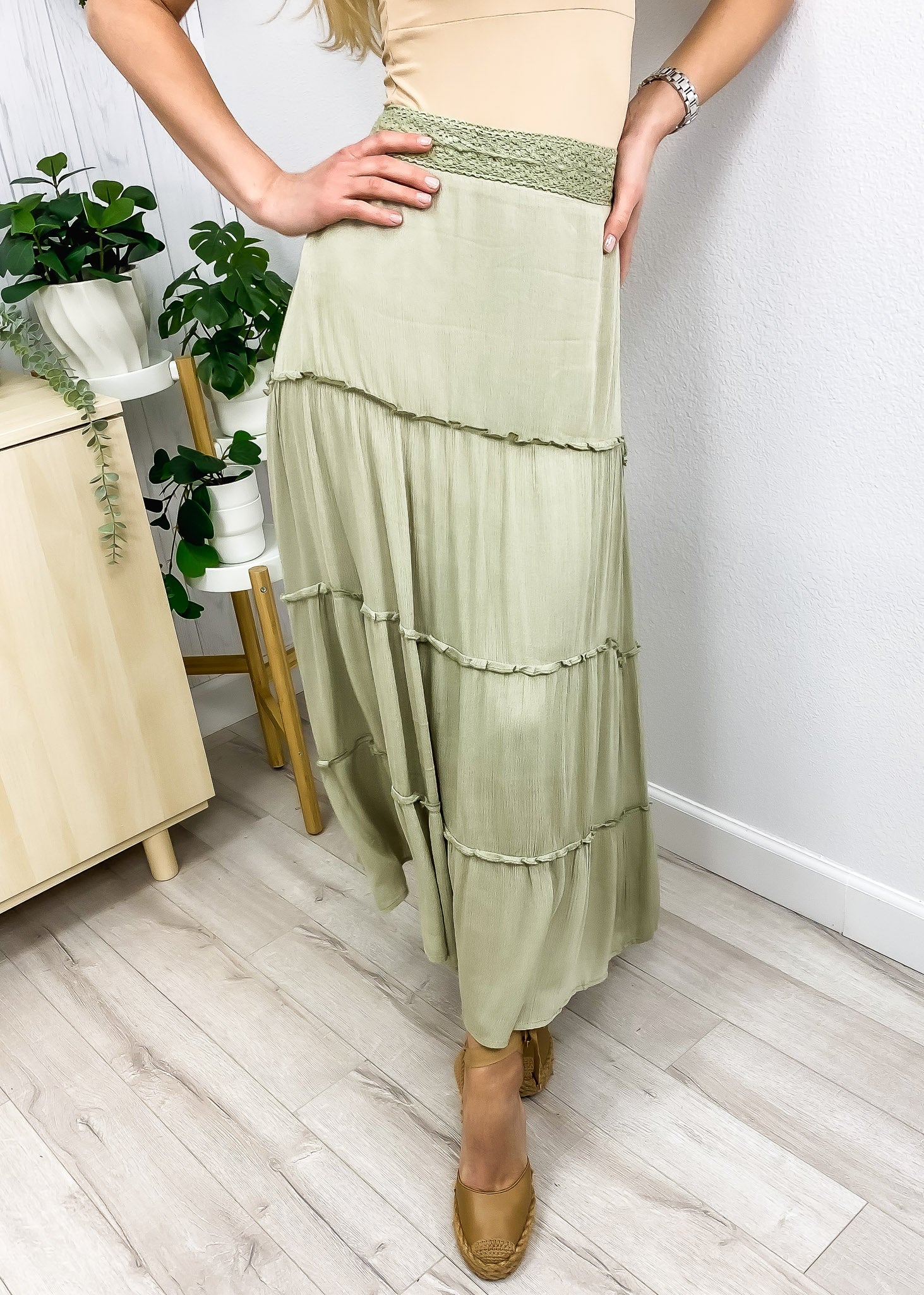Maxi Bohemian Layered Skirt - Image 6