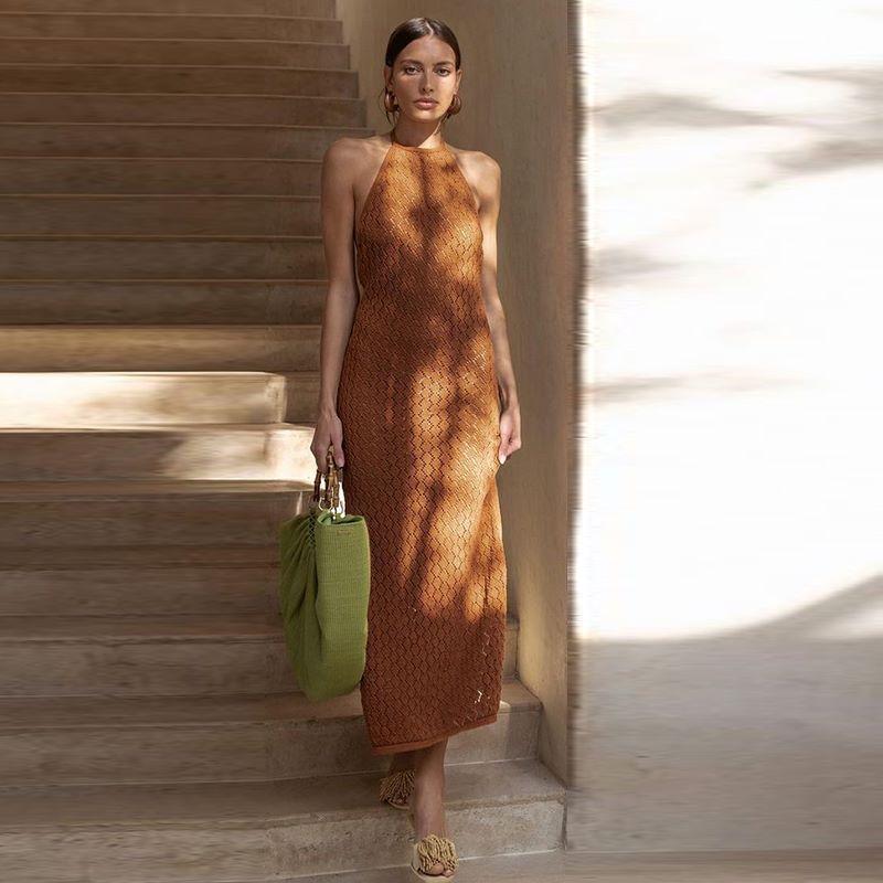Maxi Knit Beach Cover Up Dress - Image 10