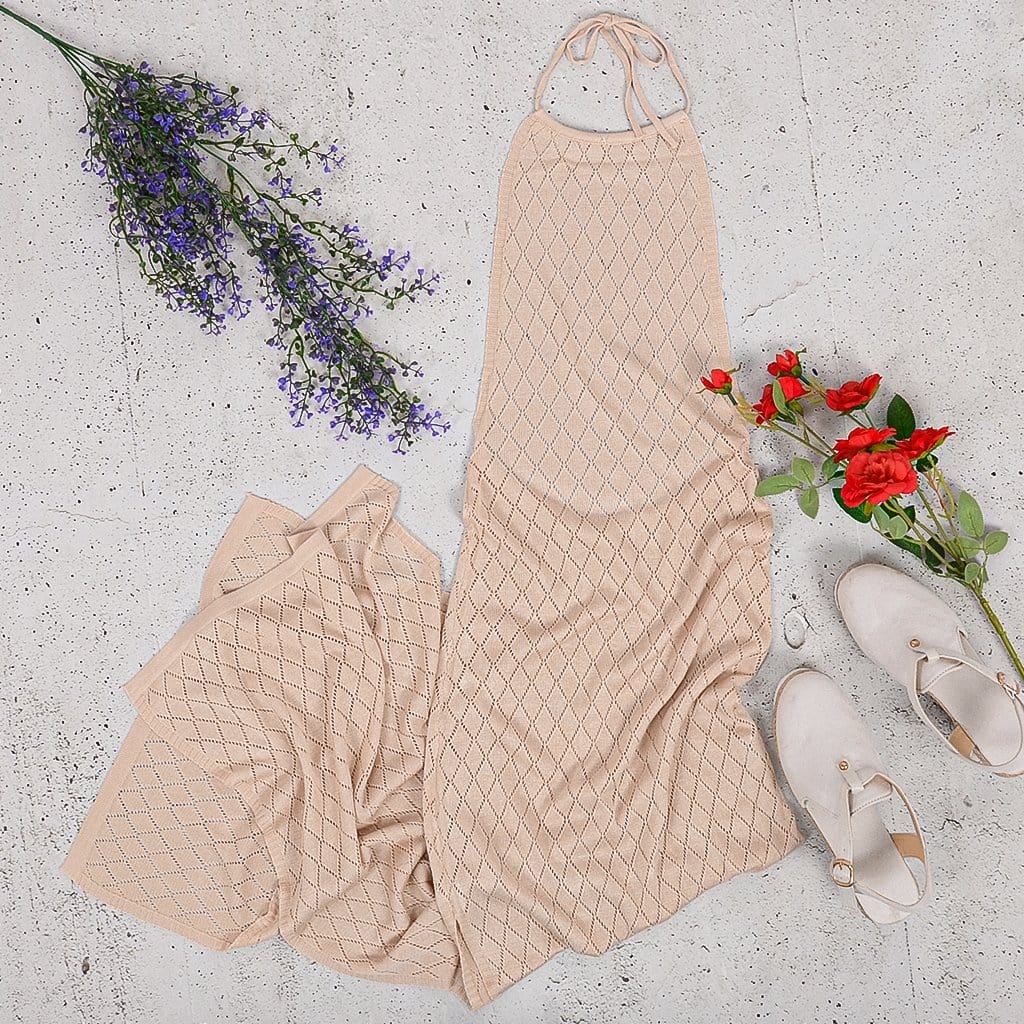 Maxi Knit Beach Cover Up Dress - Image 11