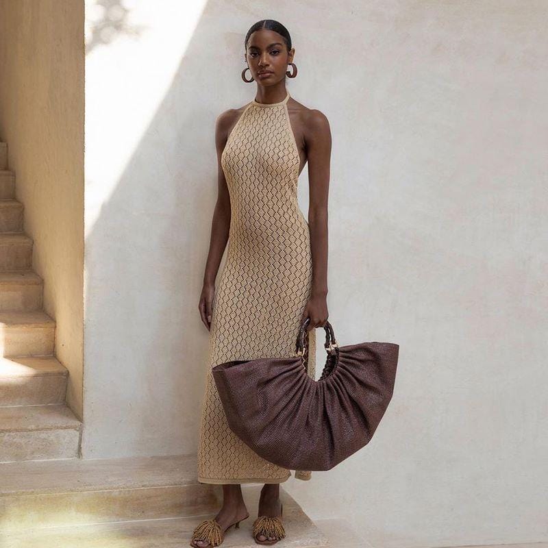 Maxi Knit Beach Cover Up Dress - Image 12