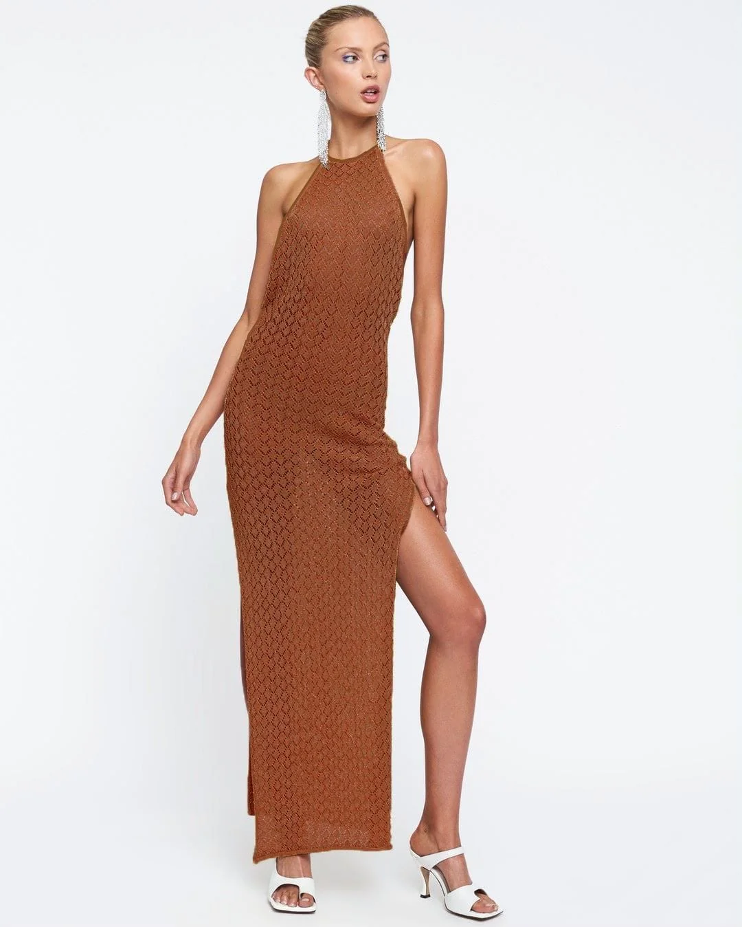 Maxi Knit Beach Cover Up Dress - Image 9