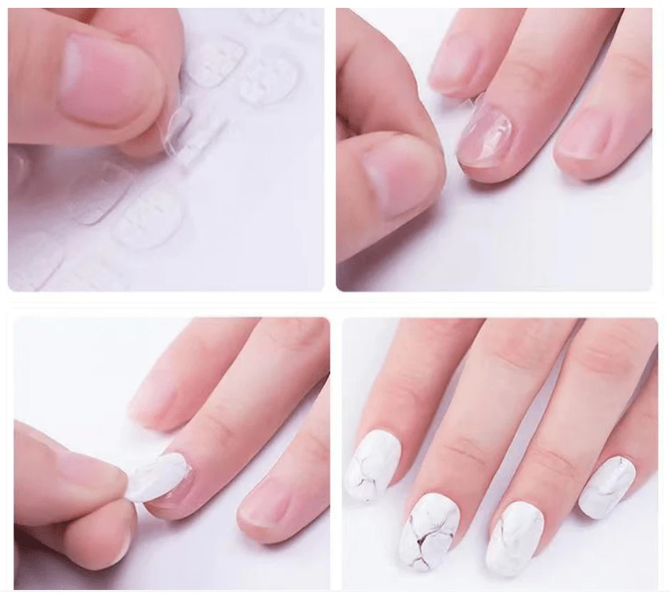 Medium Rounded Cherry Red Ombre Press On Nails - Image 7