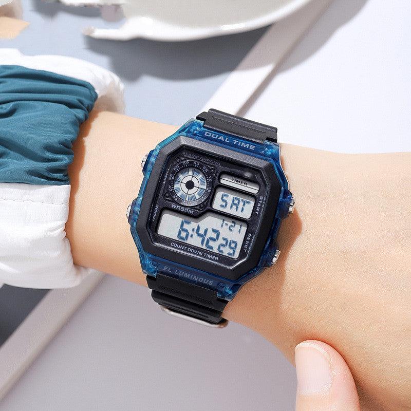 Men And Women Outdoor Sports Students Waterproof Multifunctional Electronic Watch