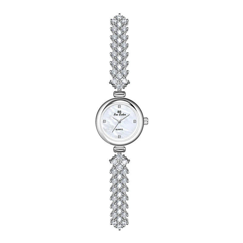 Mermaid Light Luxury Diamond Small Gold And Silver Chain Watch - Image 5