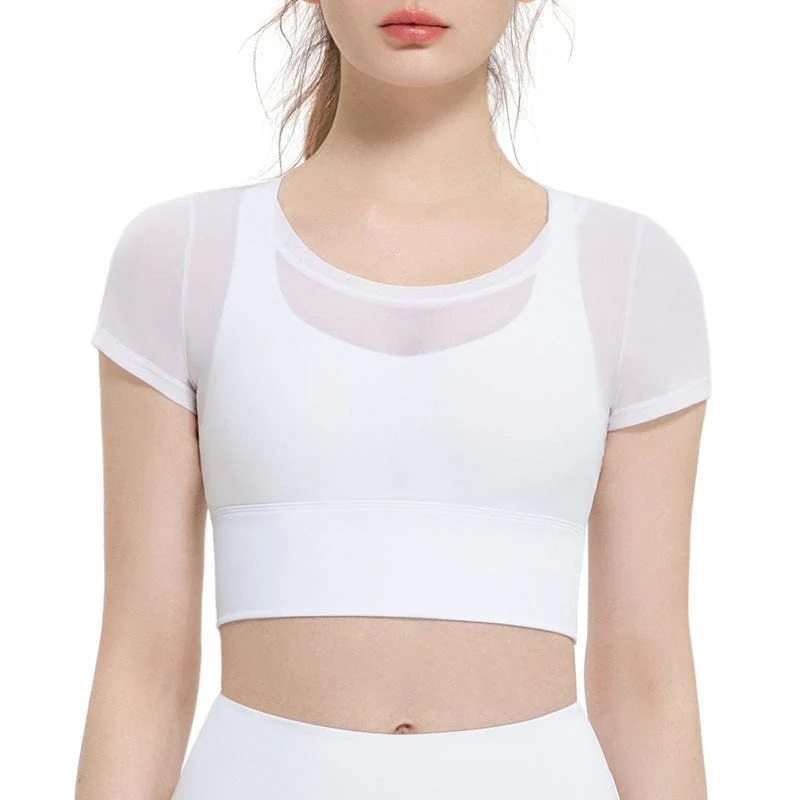 Mesh Cover Sports Bra Top - Image 14