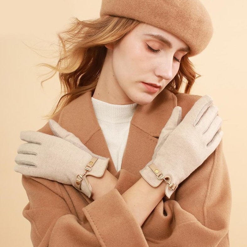 Metal Buckle Detail Gloves - Image 2