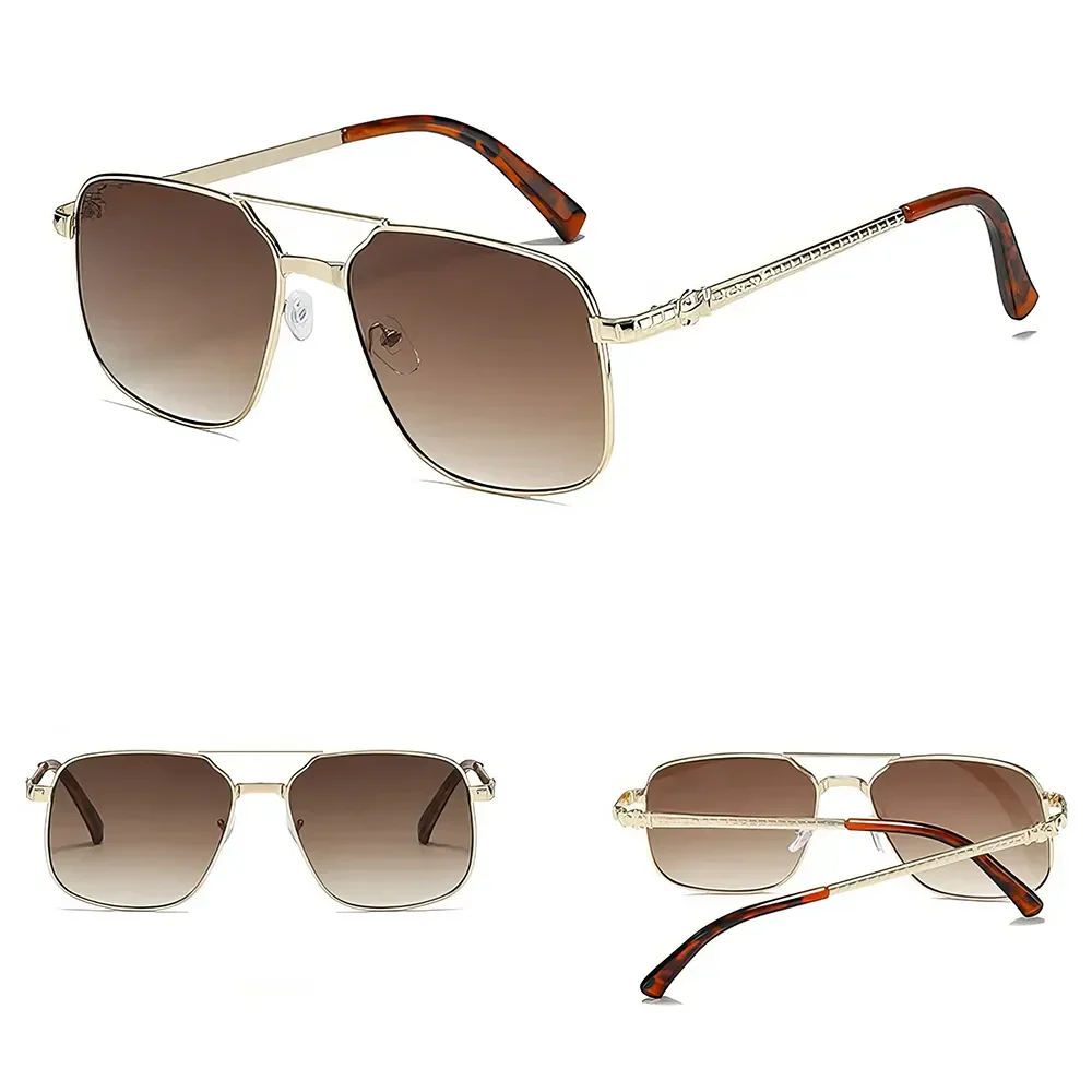 Metal Square Frame Sunglasses - Image 15